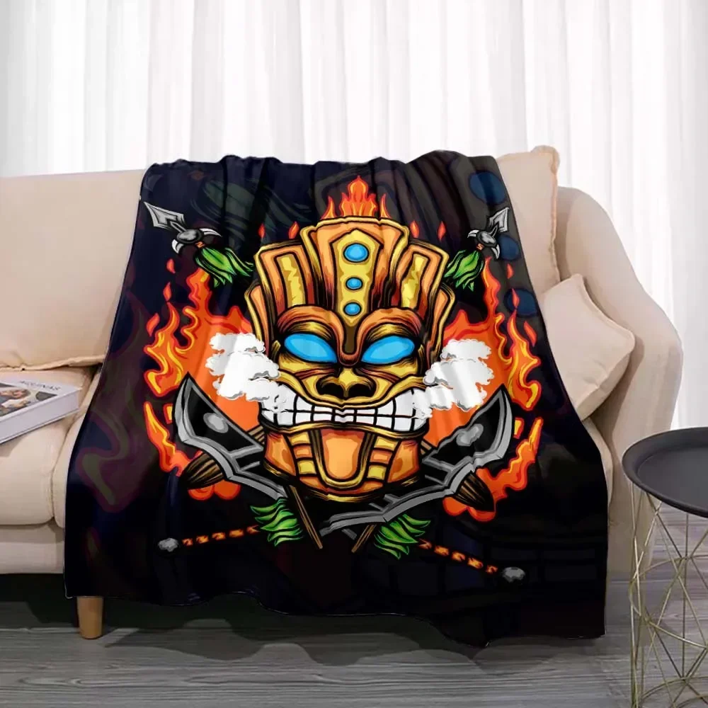 Travel Accessories Hawaii - Koc Flanelowy Tiki Bar Moda Lato