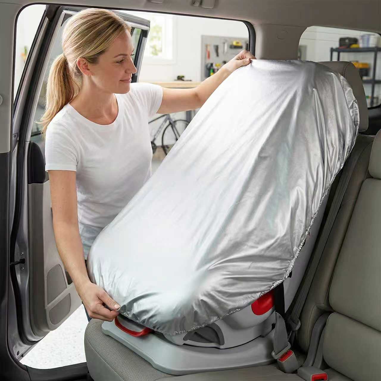 Travel Accessories For 1 Year Old - 1 szt. Srebrna Osłona Przeciwsłoneczna na