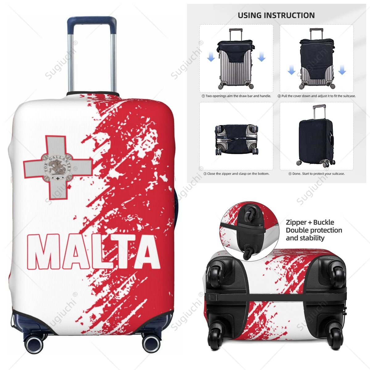 Pokrowiec na walizkę z flagą M – Travel Accessories Malta recenzja i cena