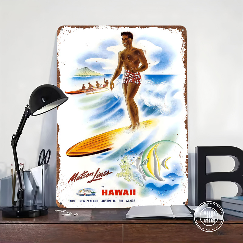 Vintage Plakat Podróżniczy Mat – Travel Accessories Hawaii recenzja i cena