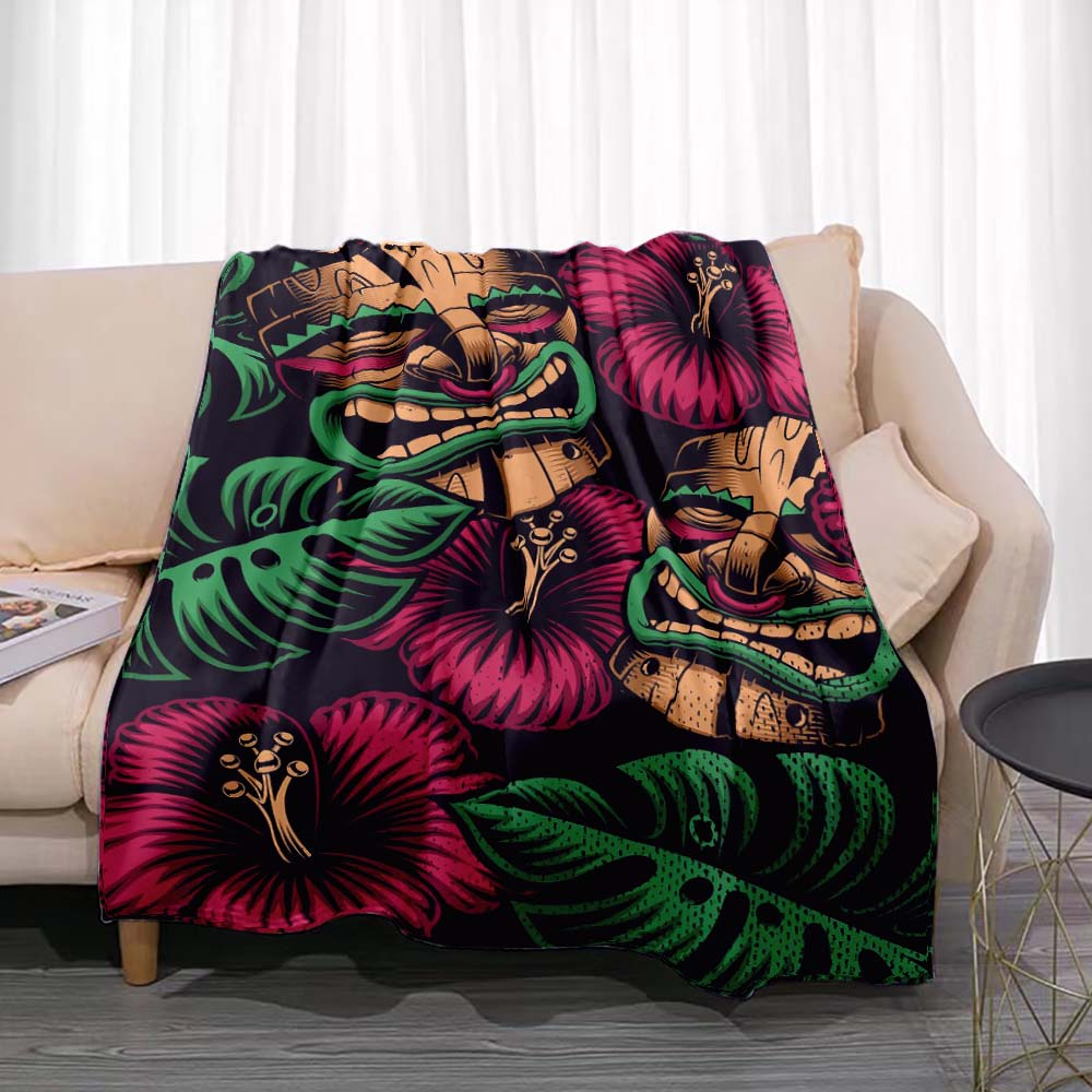 Tiki Bar flanelowy koc na letn – Travel Accessories Hawaii recenzja i cena
