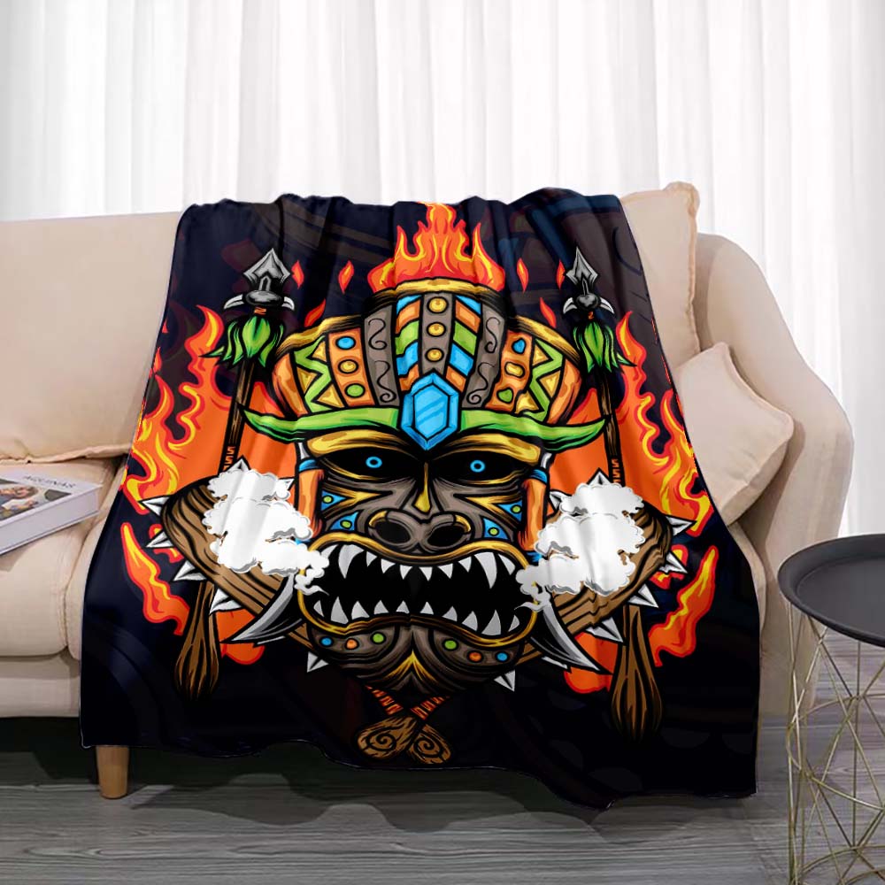 Tiki Bar flanelowy koc na letn – Travel Accessories Hawaii recenzja i cena