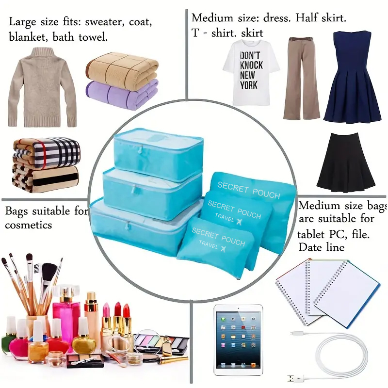 6 szt. Torba podróżna do przec – Travel Accessories Organiser recenzja i cena
