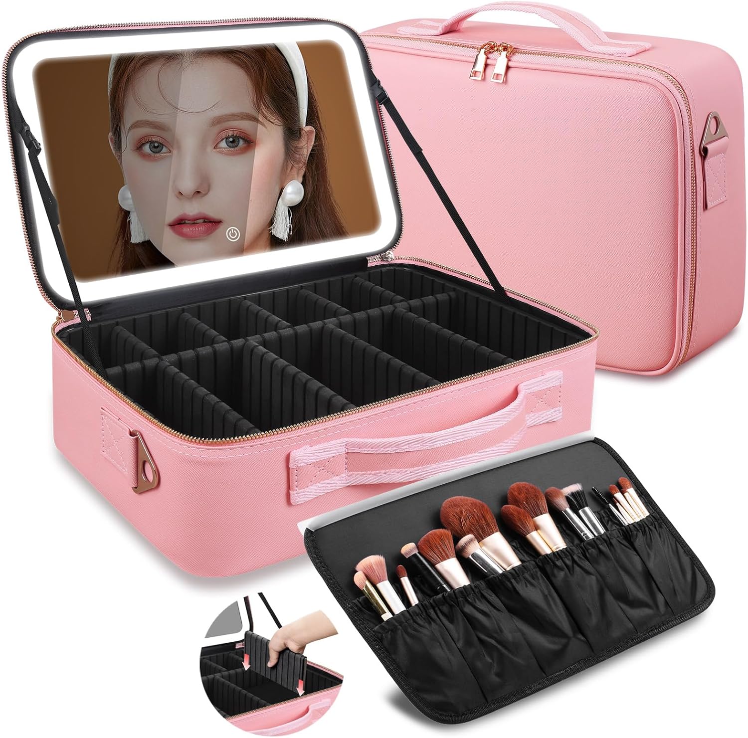 Duża kosmetyczka z lustrem LED – Travel Accessories Toiletries recenzja i cena